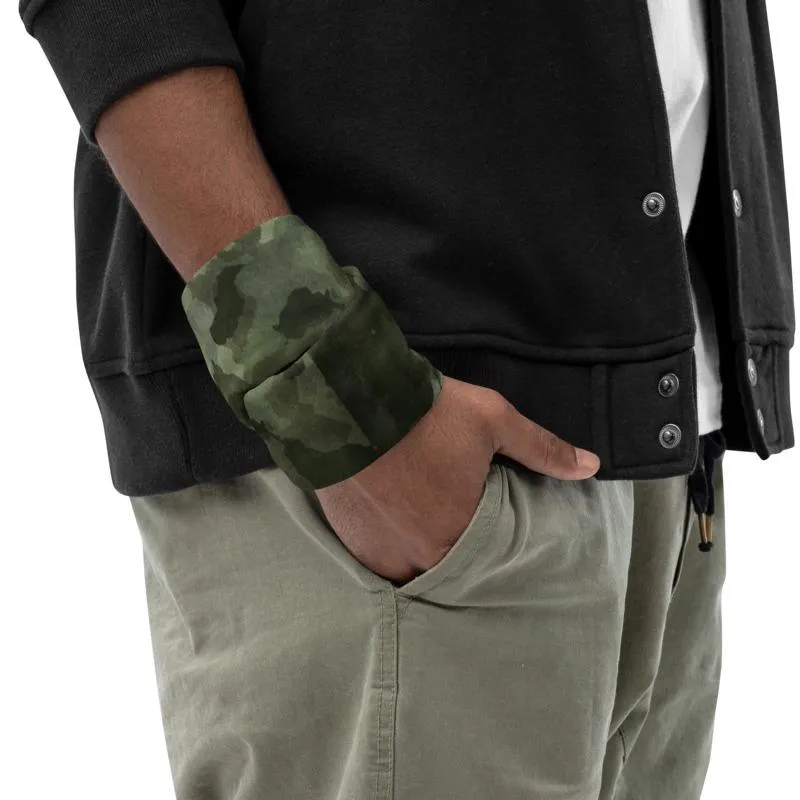 Army green black camouflage tactical military design, Cameo Neck Gaiter scarf mask reusable washable fabric tube Face cover, unisex men women
