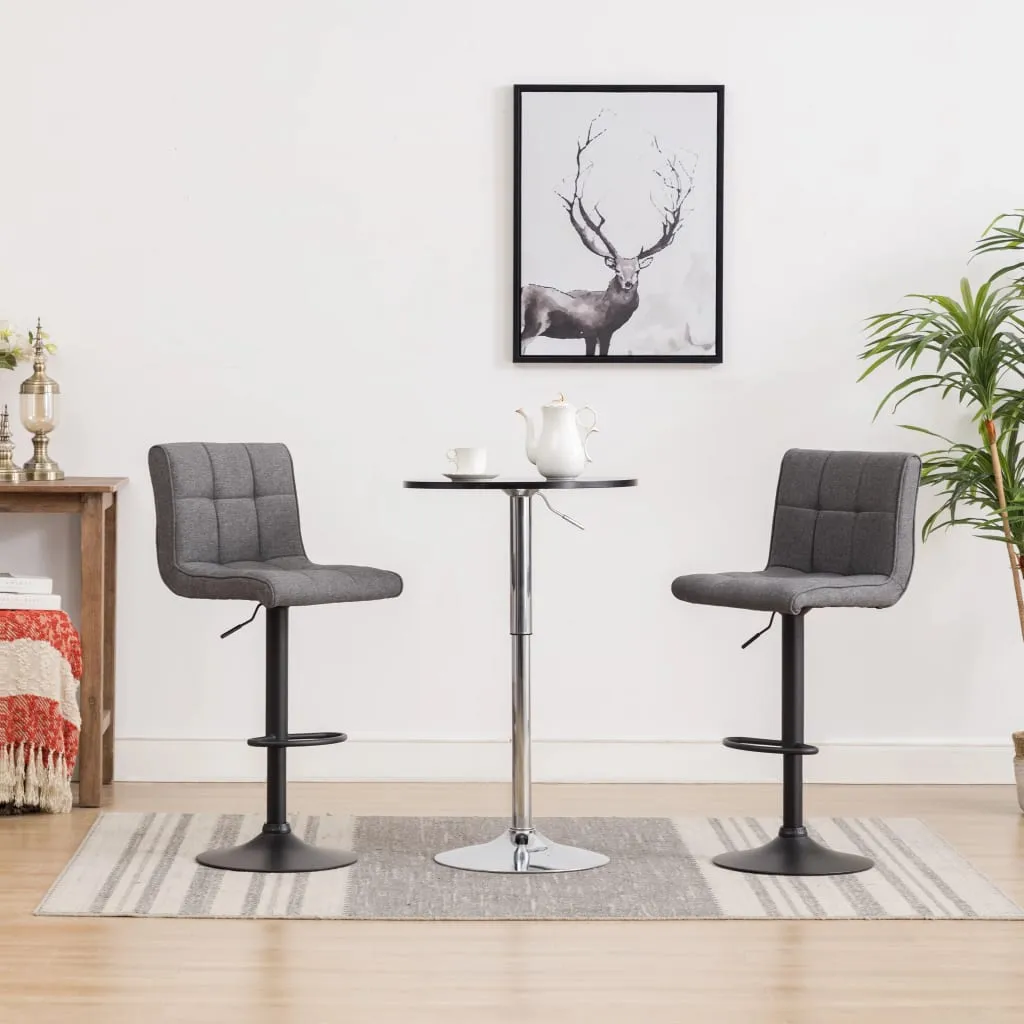 Bar Stool Dark Gray Fabric