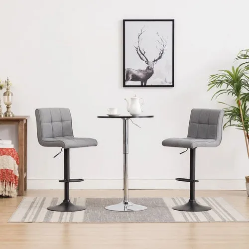 Bar Stool Dark Gray Fabric