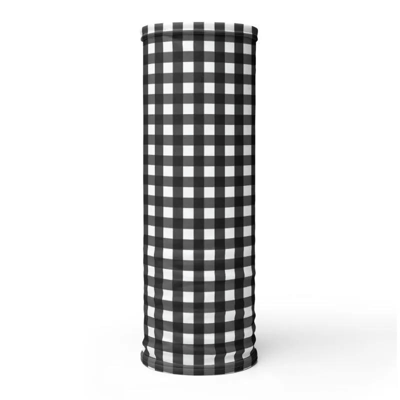 Buffalo Black & white checkered plaid pattern, Neck gaiters face mask covers, Simple tube scarf Balaclava Beanie scarves, Gift for her women