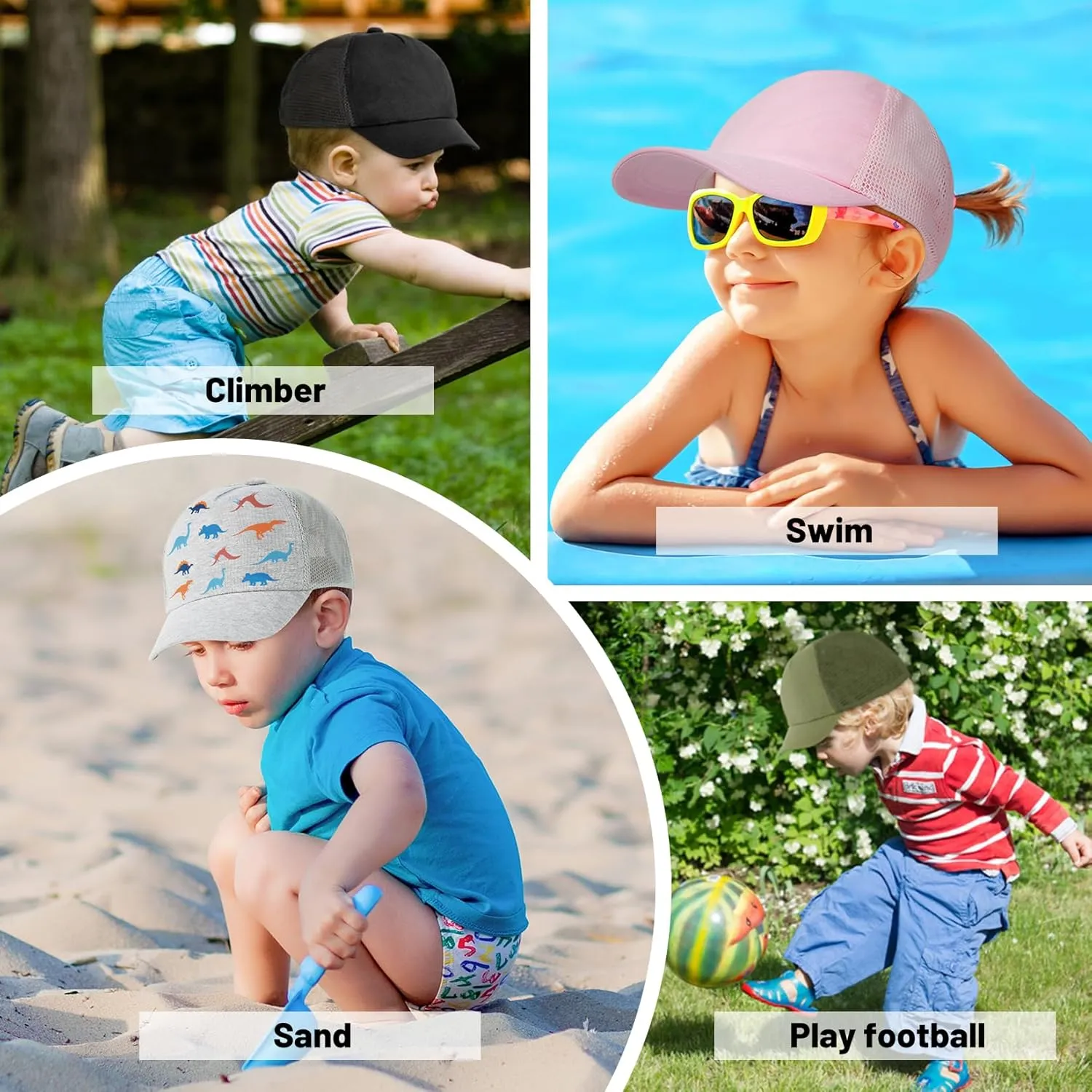 Century Star Mesh Toddler Baseball Hat Baby Boy Sun Protection Beach Cap Infant Toddler Trucker Hats Adjustable Kids Hat