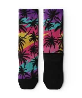 Electric Palm Crew Socks