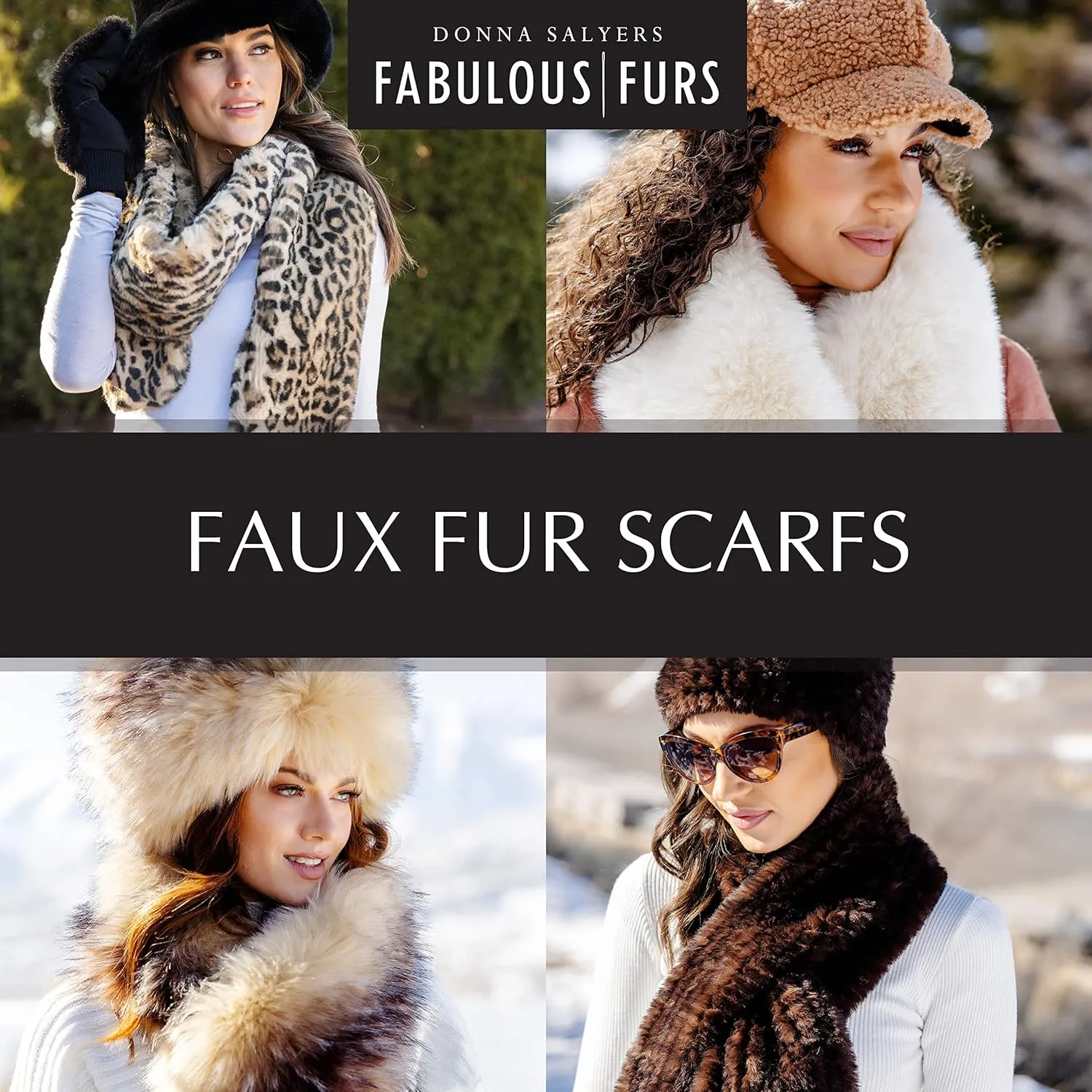 Fabulous-Furs Donna Salyers Vintage Faux Fur Remix Scarf