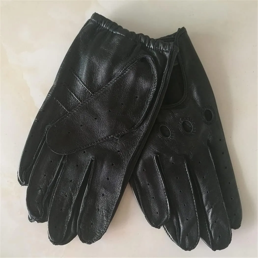 Haitpant Man's Real Leather Gloves Spring Summer Thin Unlined Breathable Non-Slip Locomotive Motorcycle Driving Gloves