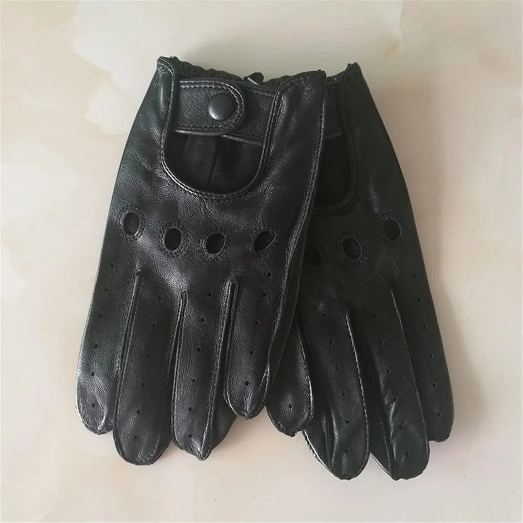 Haitpant Man's Real Leather Gloves Spring Summer Thin Unlined Breathable Non-Slip Locomotive Motorcycle Driving Gloves