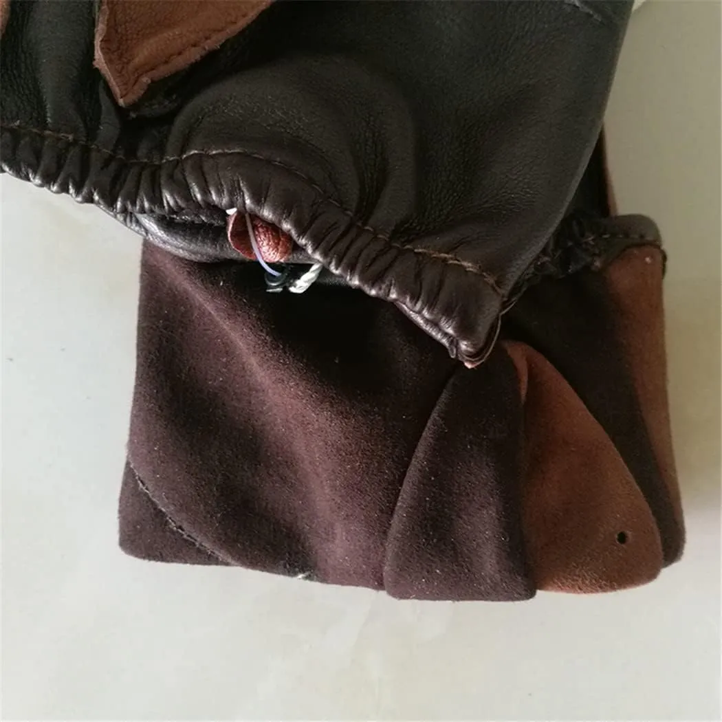 Haitpant Man's Real Leather Gloves Spring Summer Thin Unlined Breathable Non-Slip Locomotive Motorcycle Driving Gloves