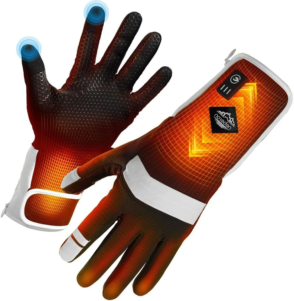 Heated Glove Liners Men Women, 7.6V Rechargeable Battery Heated Work Gloves Thin for Hunting Raynaulds Skiing Motorcycle Snowboarding Cycling Arthritis Riding Hiking Running