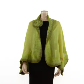 Leaf unicolor silk shawl