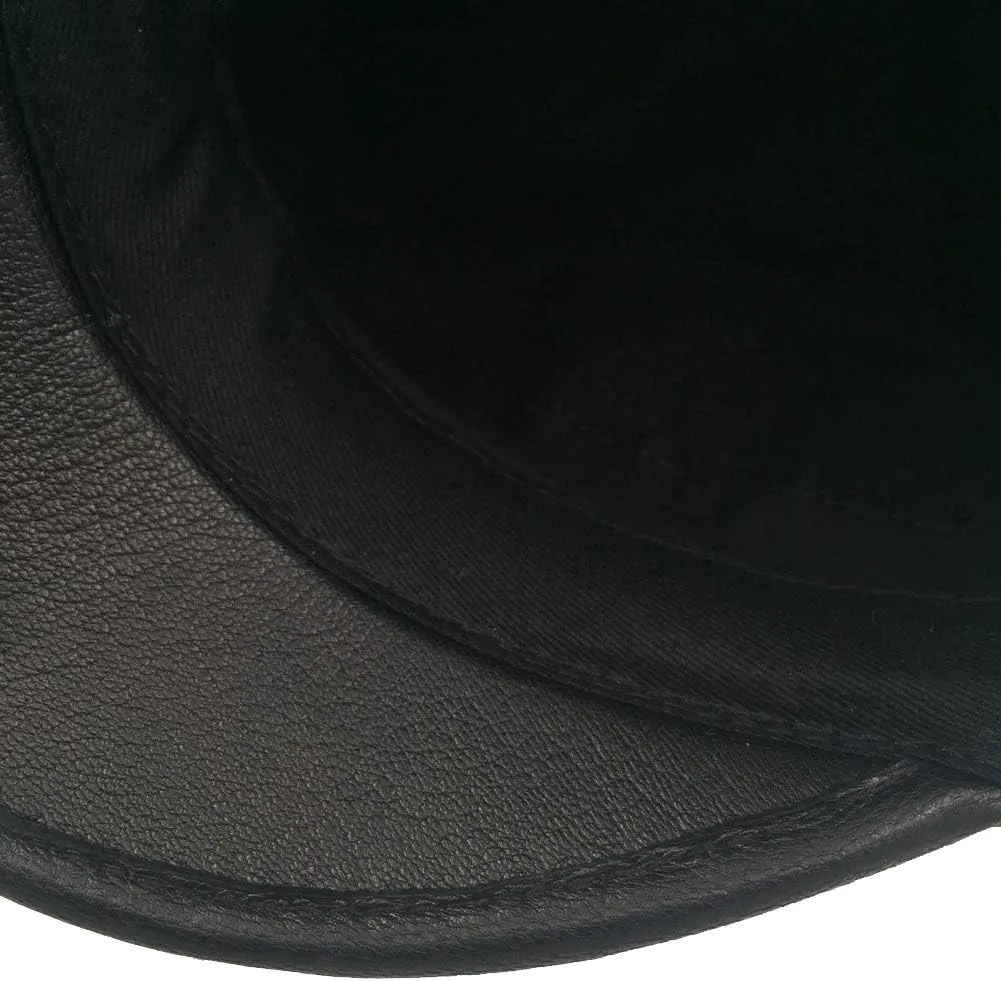 Leather Fiddler Cap Biker Cap Greek Fisherman Unisex Style