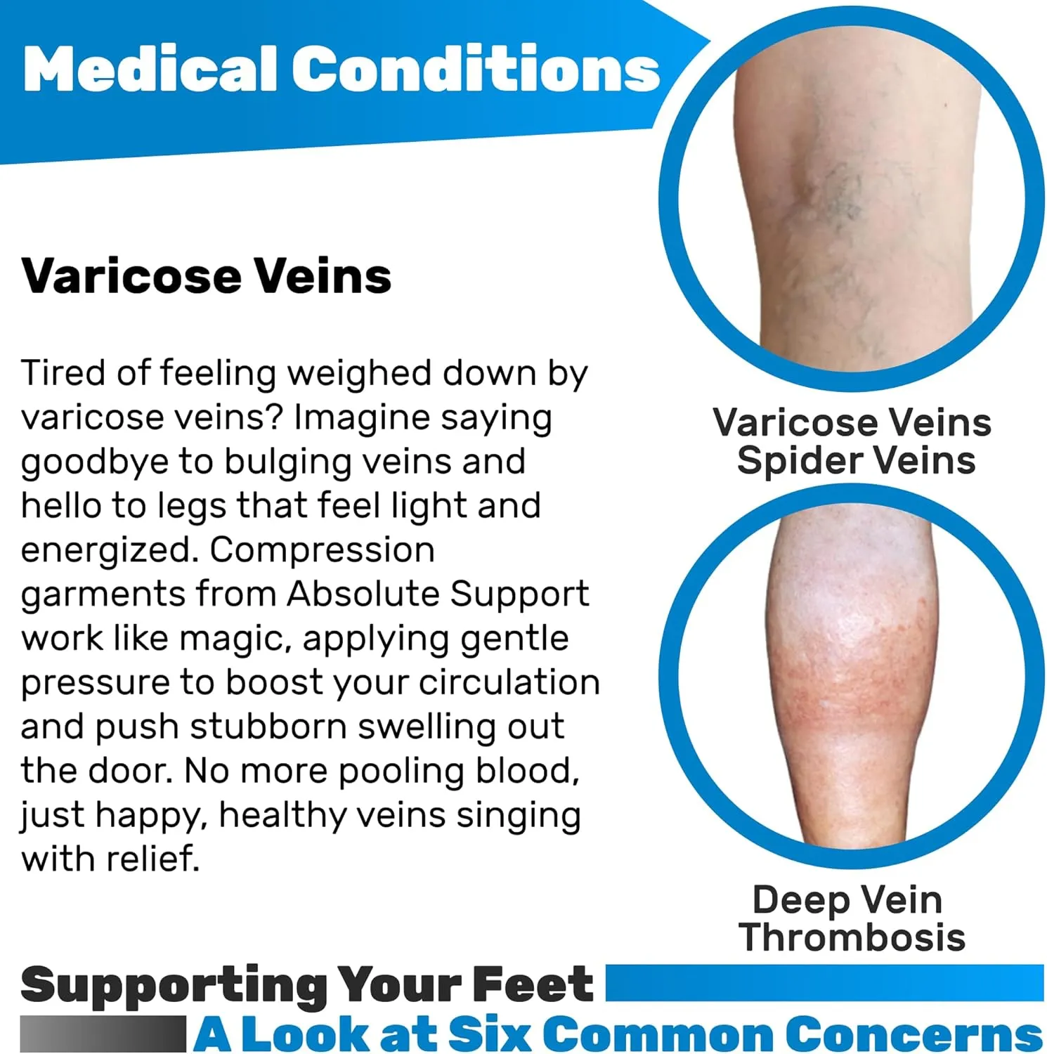 Medical Compression 20-30mmHg Footless Leggings for Women For Varicose Veins & Circulation, A717VV