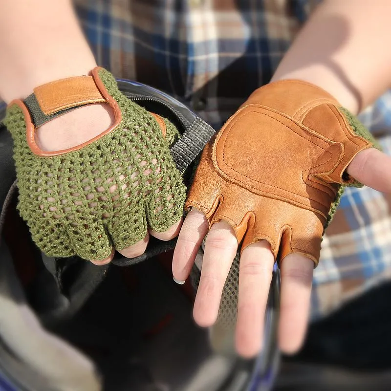 Men's Knitted Breathable Fingerless Gloves