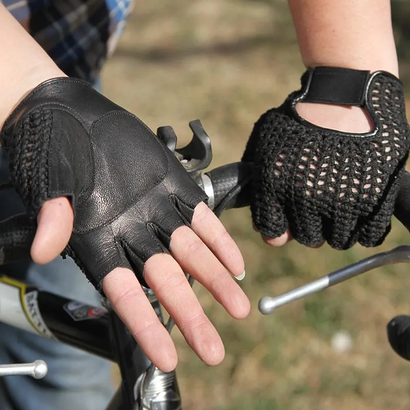 Men's Knitted Breathable Fingerless Gloves