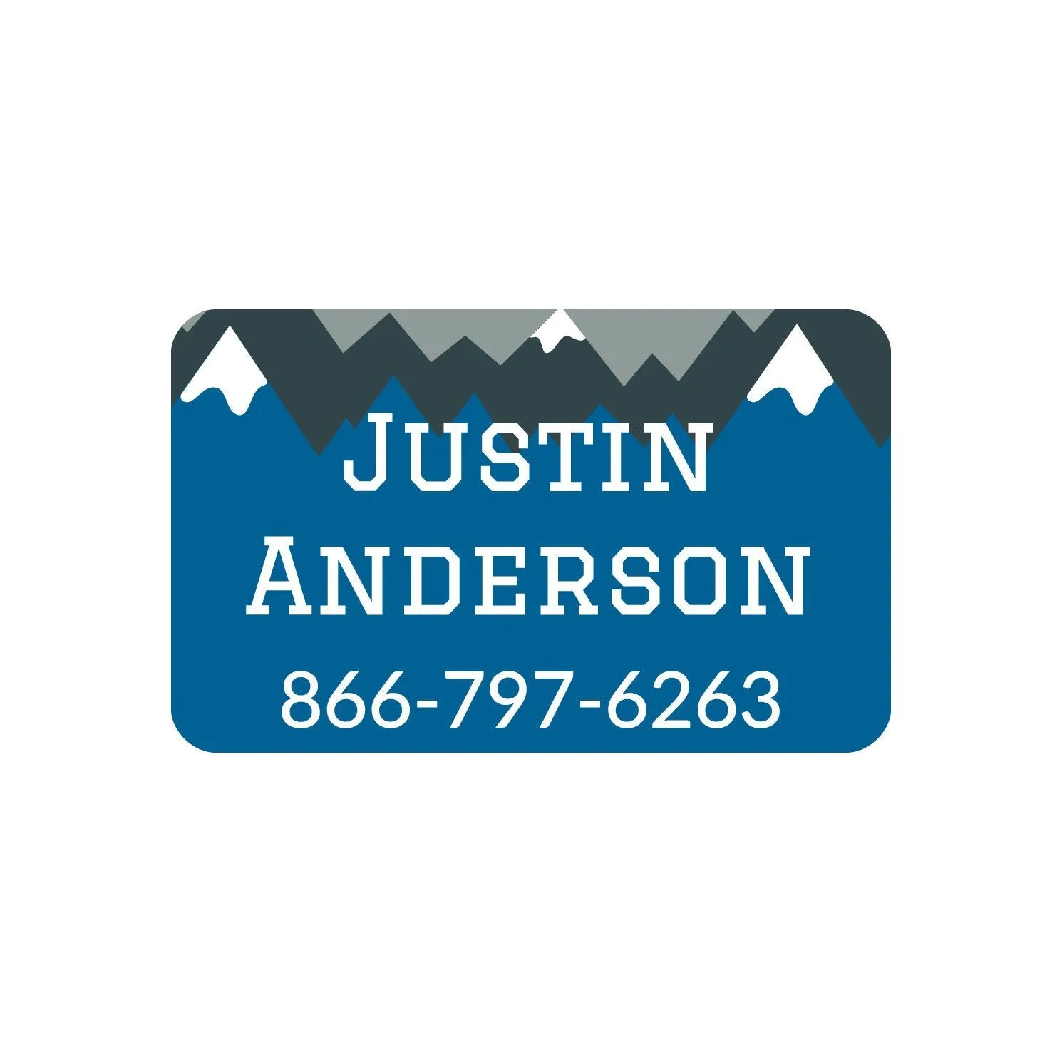 Mountain Top Iron-On Clothing Labels