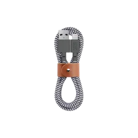 Native Union Belt Cable Ultra Strength Lightning to USB Cable 1.2m - Zebra