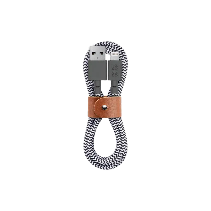 Native Union Belt Cable Ultra Strength Lightning to USB Cable 1.2m - Zebra