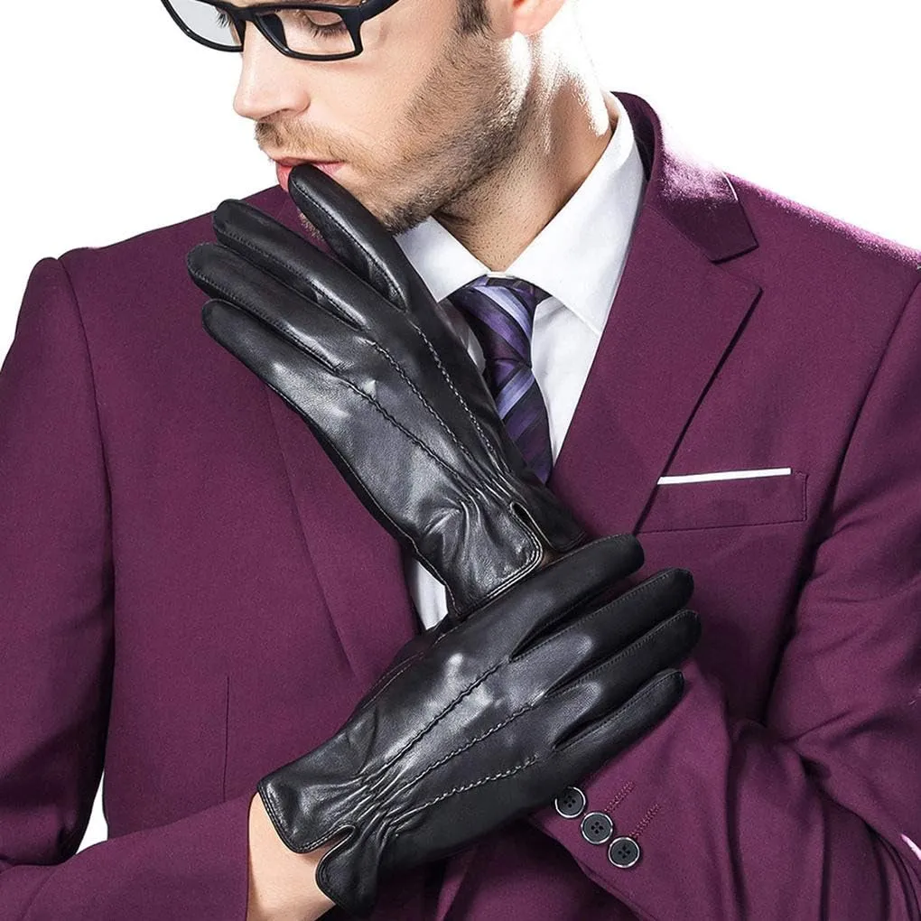 New Real Men Nappa Leather Gloves Handguard Driving