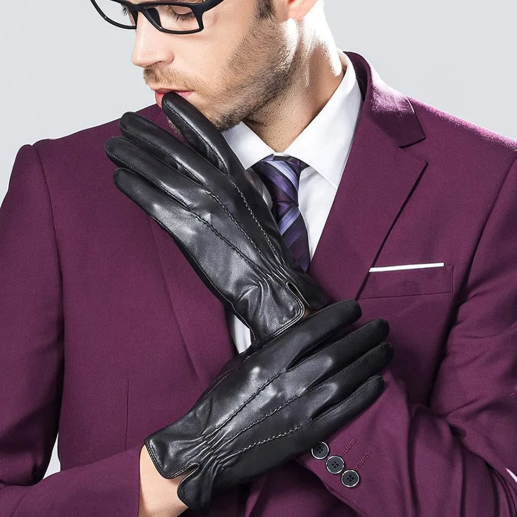 New Real Men Nappa Leather Gloves Handguard Driving