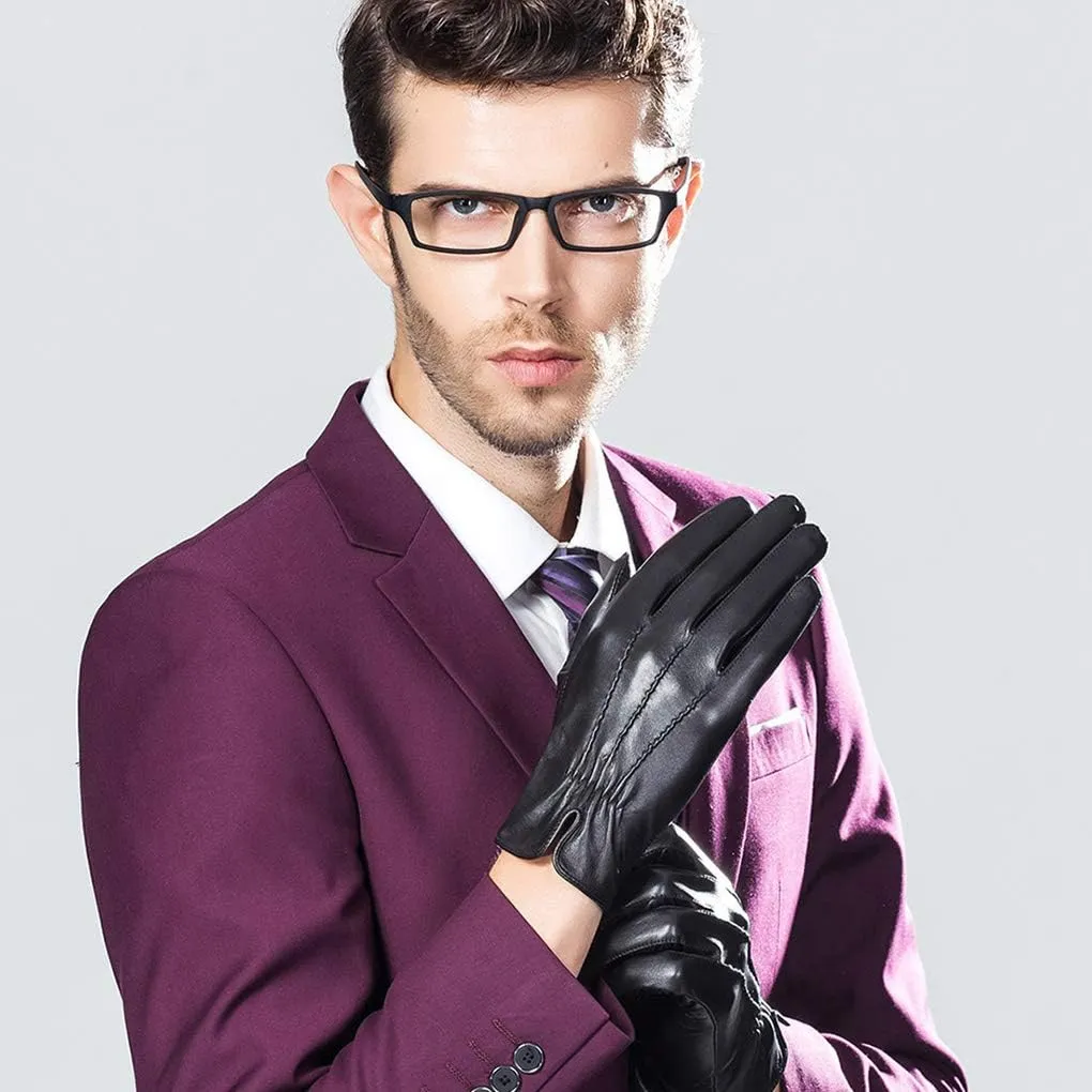 New Real Men Nappa Leather Gloves Handguard Driving