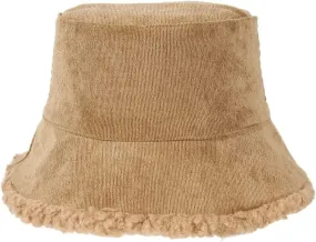 OLOTU All-Match Double-Sided Fisherman Hat Foldable Thick Autumn and Winter Warm Lamb Hair Basin Hat Plush Face Small Fashion Winter Hat Simple