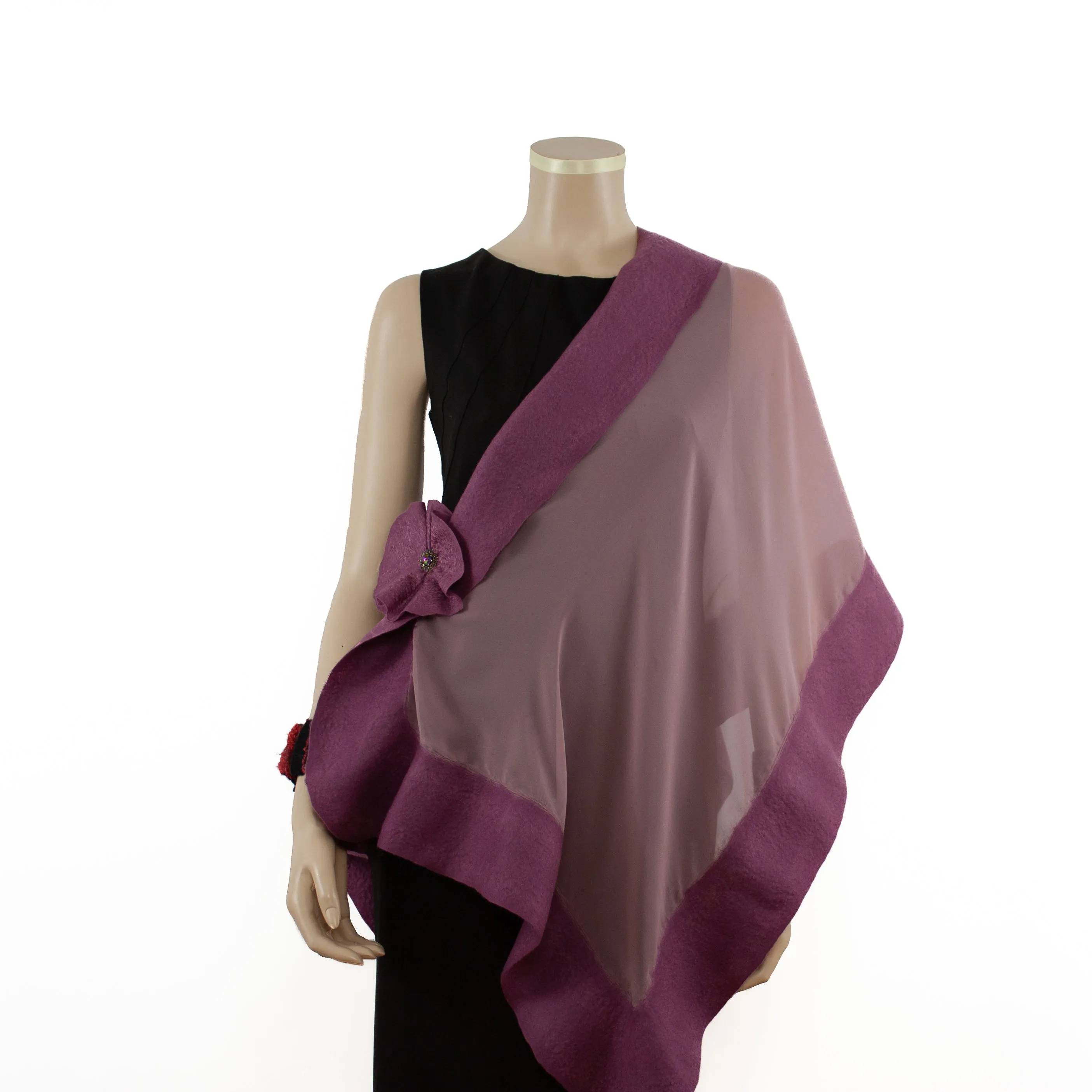 Onion unicolor silk shawl