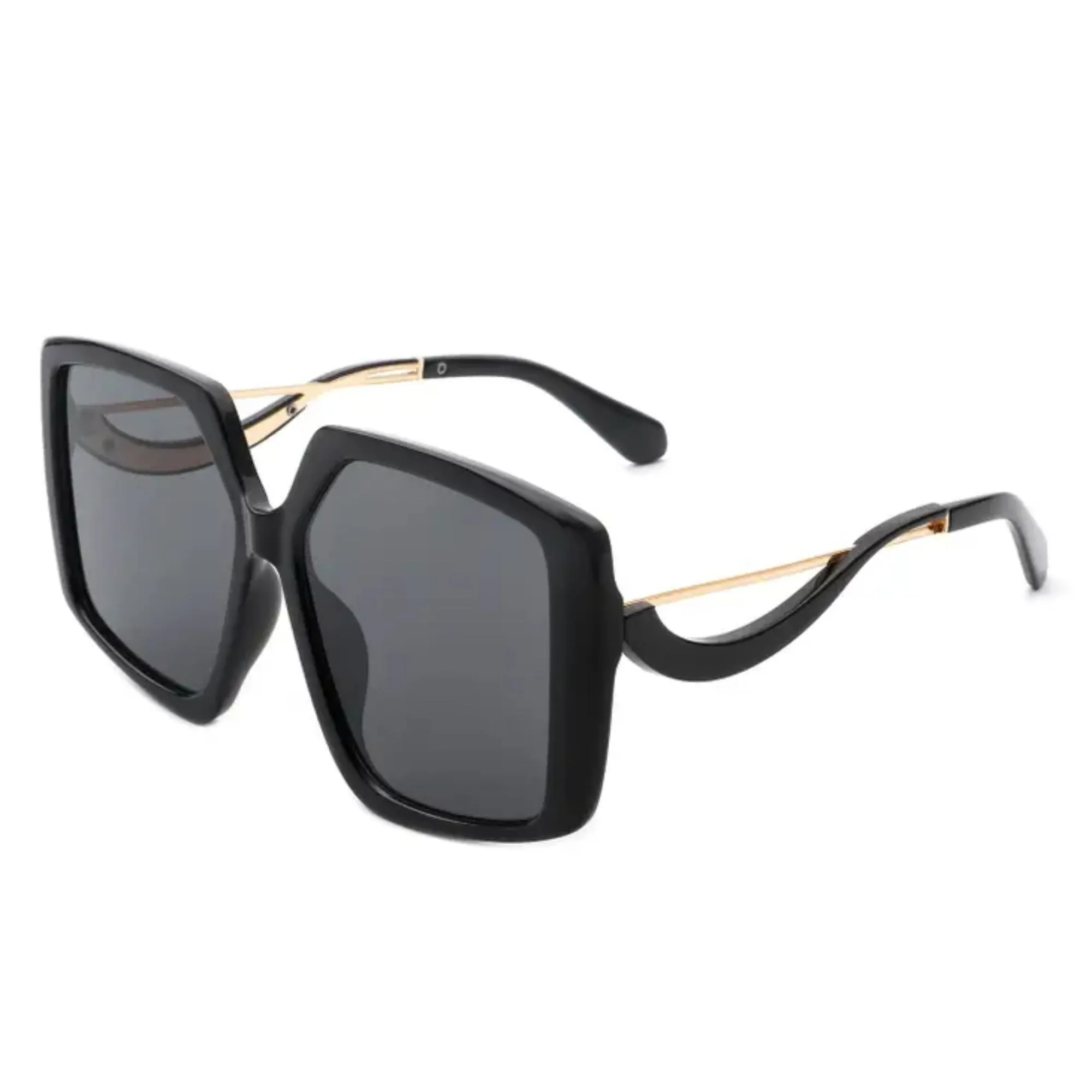 Oversized Curved Arm Ladies Sunglasses