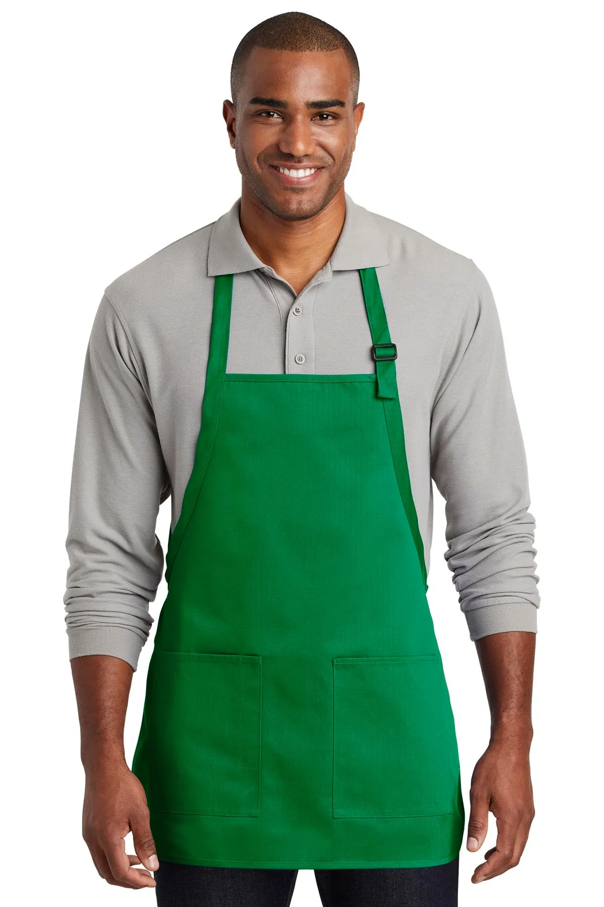 Port Authority Medium-Length Two-Pocket Bib Apron. A601