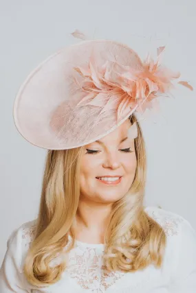 Powder Pink High Perched Fascinator