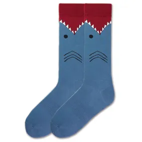 Slate Blue Shark Mouth Socks (Men's)