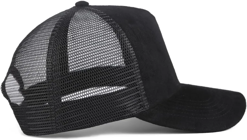 Suede Mesh Back Baseball Cap for Men Women Trendy 6-Panel Baseball Hats Sports Hat Sun Hat for Outdoor