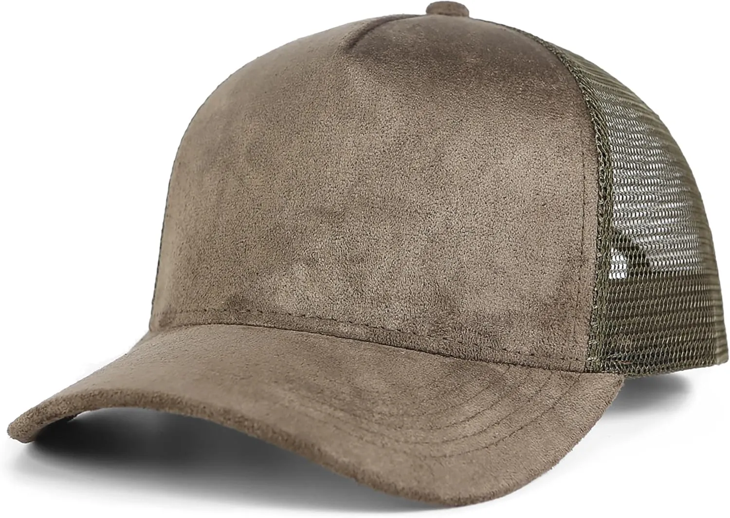 Suede Mesh Back Baseball Cap for Men Women Trendy 6-Panel Baseball Hats Sports Hat Sun Hat for Outdoor