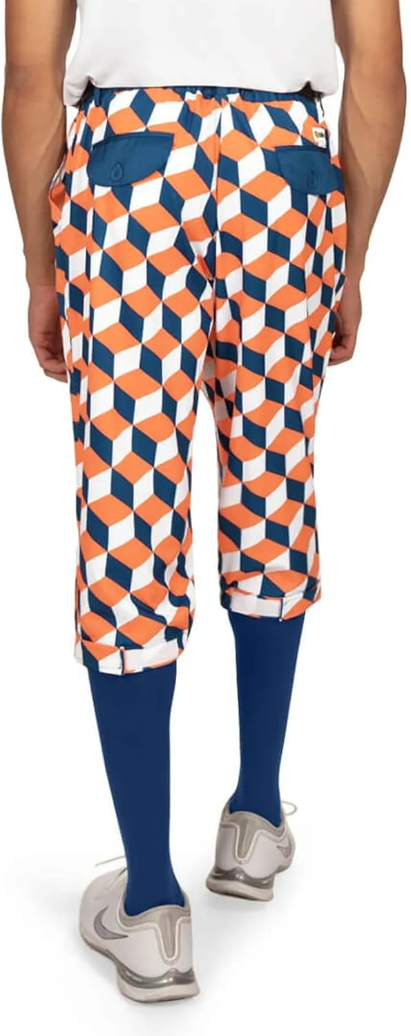 Tipsy Elves Golf Knickers for Men - Included Matching Socks - Athletic Fit Mens Pants with Game Changing Designs