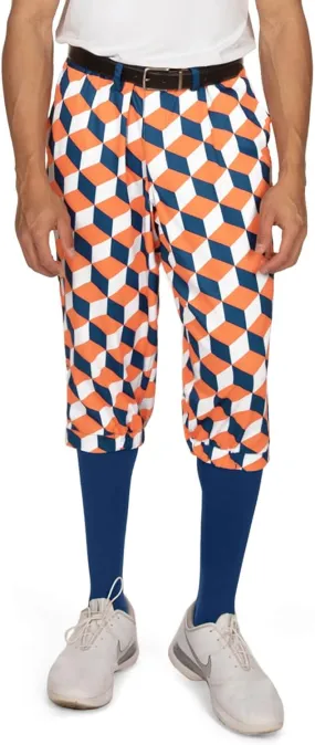Tipsy Elves Golf Knickers for Men - Included Matching Socks - Athletic Fit Mens Pants with Game Changing Designs