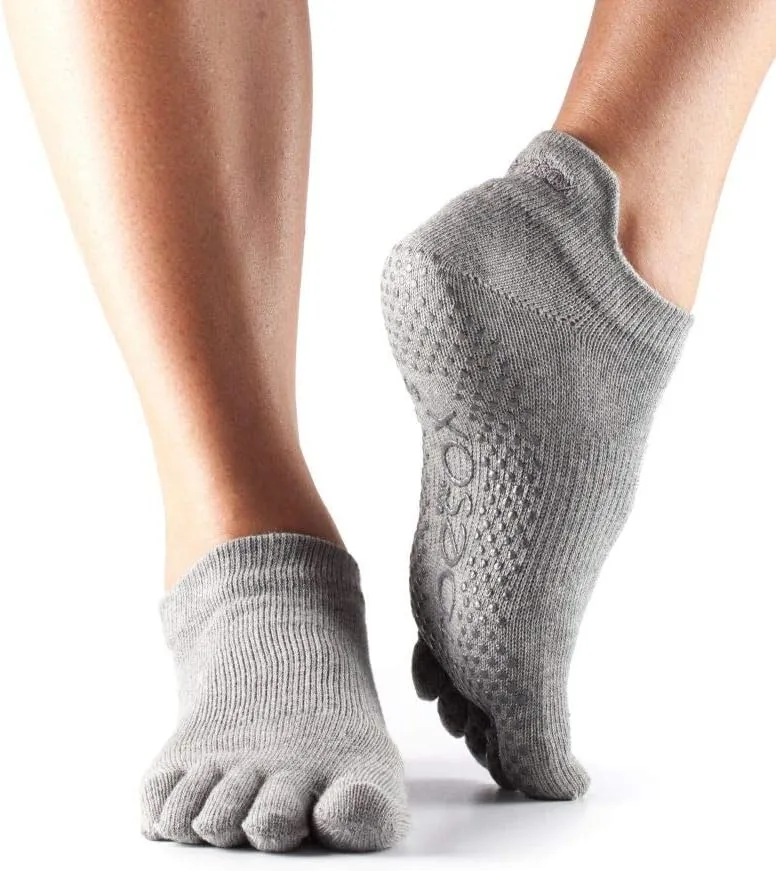 ToeSox Women's Low Rise Full Toe Grip Non-Slip for Ballet, Yoga, Pilates, Barre Toe Socks