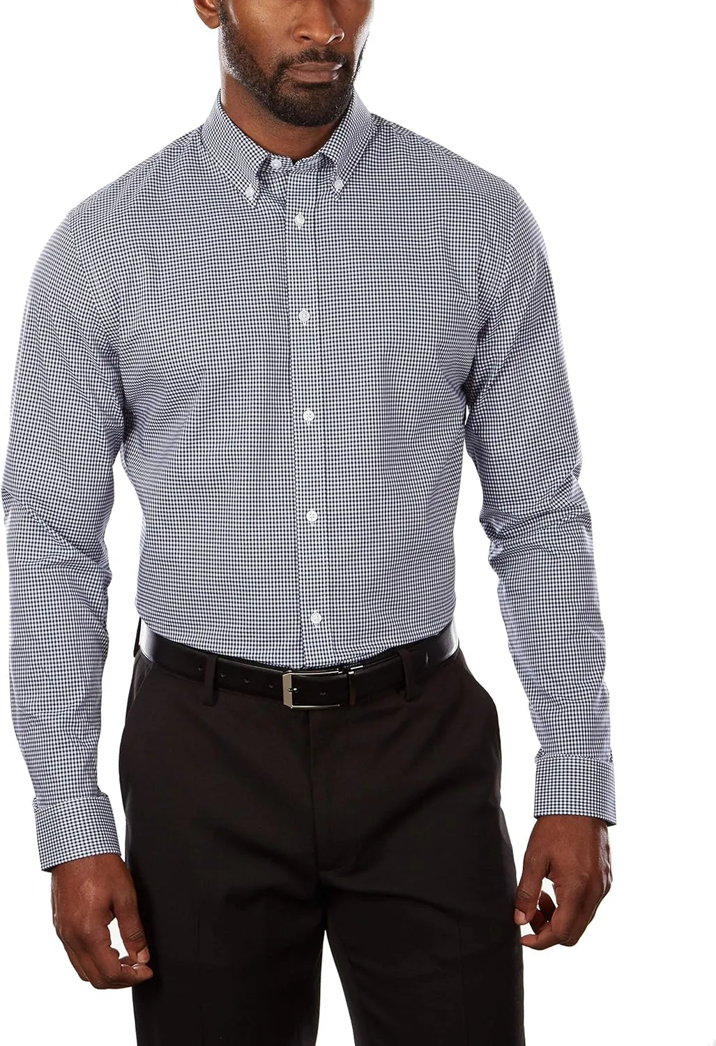 Tommy Hilfiger Men's Slim Fit Non Iron Gingham Dress Shirt - Amazon Exclusive