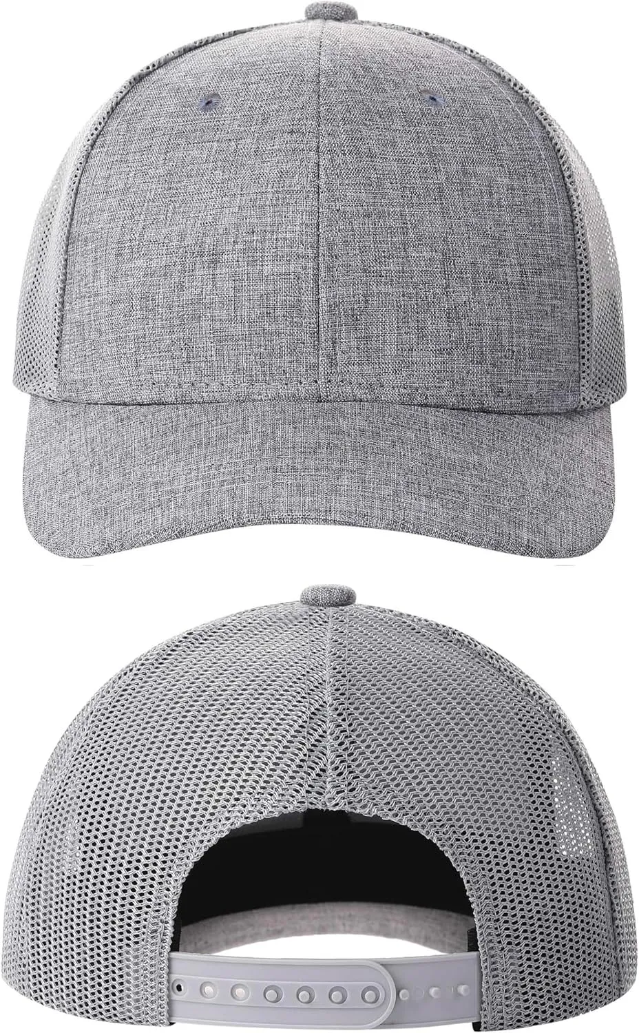TSSGBL 2 Pack Snapback Trucker Baseball Hats Mesh Back Adjustable Blank Ball Caps for Men Women