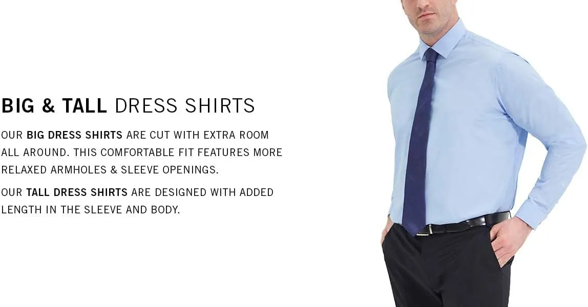 Unlisted by Kenneth Cole Men's Big and Tall Solid Dress Shirt - Amazon Exclusive