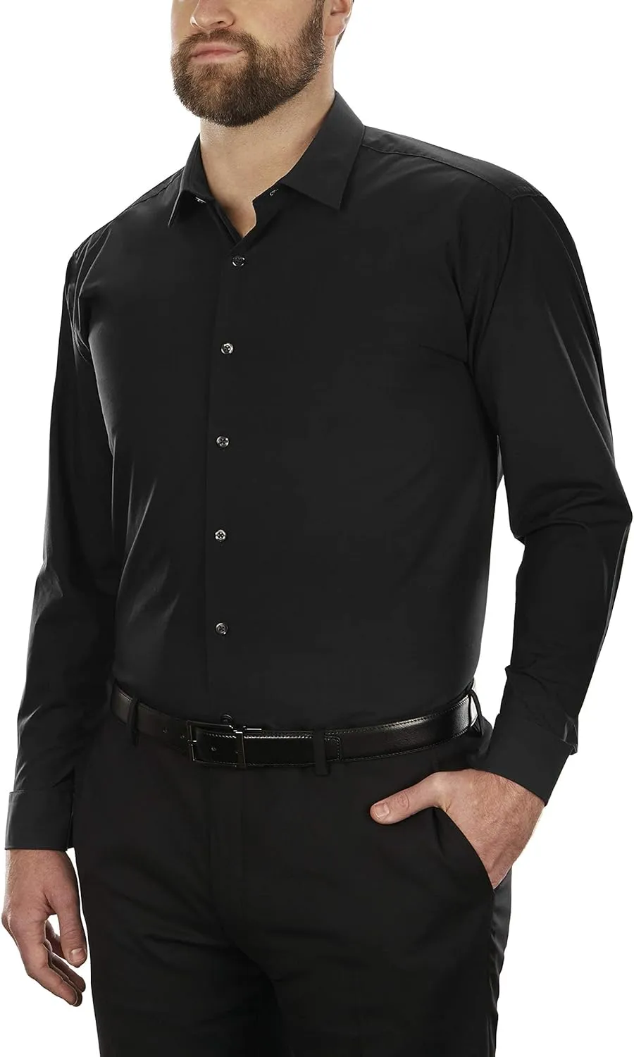 Unlisted by Kenneth Cole Men's Big and Tall Solid Dress Shirt - Amazon Exclusive