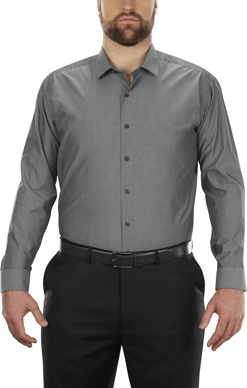 Unlisted by Kenneth Cole Men's Big and Tall Solid Dress Shirt - Amazon Exclusive