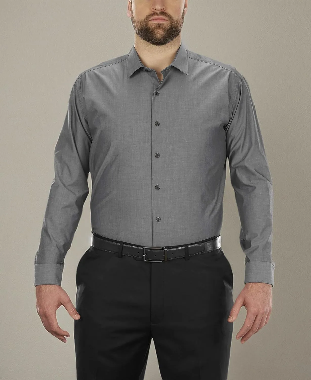 Unlisted by Kenneth Cole Men's Big and Tall Solid Dress Shirt - Amazon Exclusive
