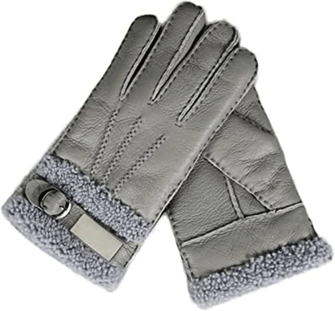 Warm Gloves Warm Gloves Warm Thermal Wool Fleece Snow Mittens Leather Windproof Cycling Gloves Comfortable Lightweight