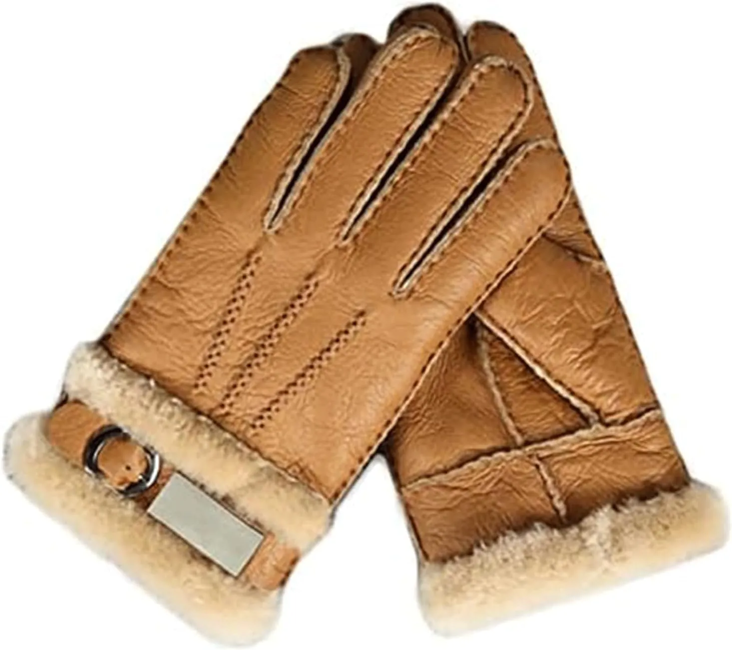 Warm Gloves Warm Gloves Warm Thermal Wool Fleece Snow Mittens Leather Windproof Cycling Gloves Comfortable Lightweight