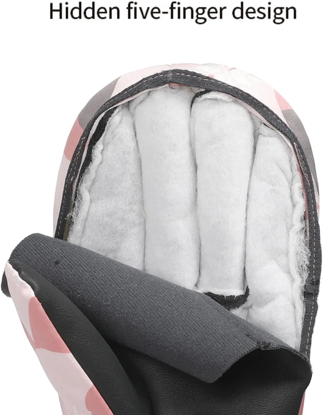 Windproof Winter Gloves Men Touchscreen Snow Ski Gloves Women Touchscreen Cold Weather Gloves (Pink, One Size)