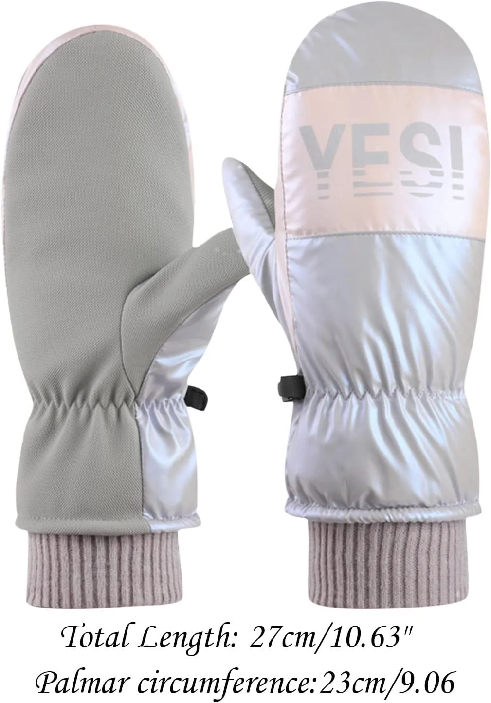 Windproof Winter Gloves Men Touchscreen Snow Ski Gloves Women Touchscreen Cold Weather Gloves (Pink, One Size)