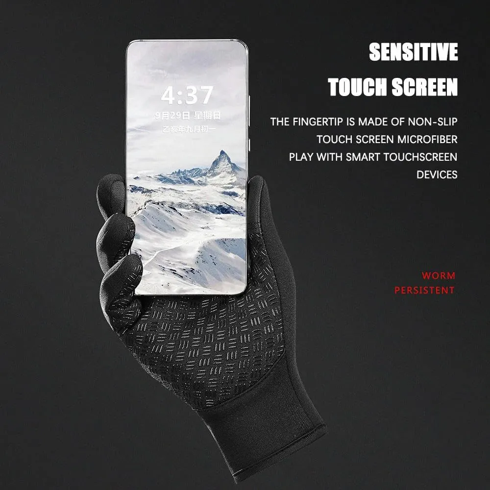Winter Men's Gloves Warm Touchscreen Sport Fishing Splash-Proof Skiing Army Cycling Snowboard Nonslip Zipper Women Gloves