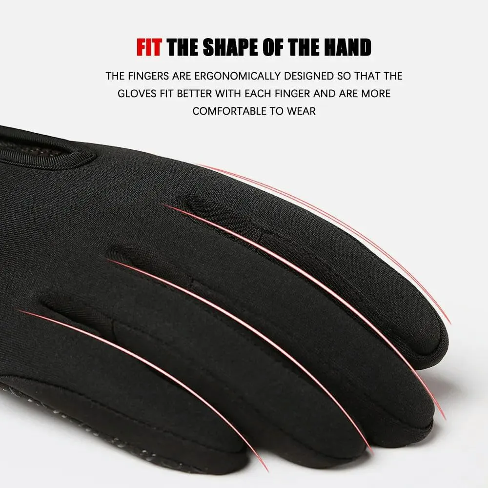 Winter Men's Gloves Warm Touchscreen Sport Fishing Splash-Proof Skiing Army Cycling Snowboard Nonslip Zipper Women Gloves