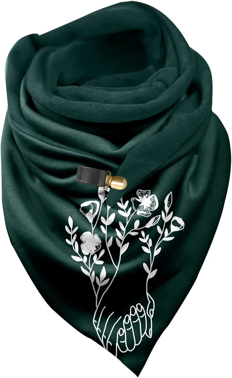 Women's Oversized Scarf Fashion Christmas Button Winter Warm Soft Shawls Scarves Classic Pashmina Shawls and Wraps