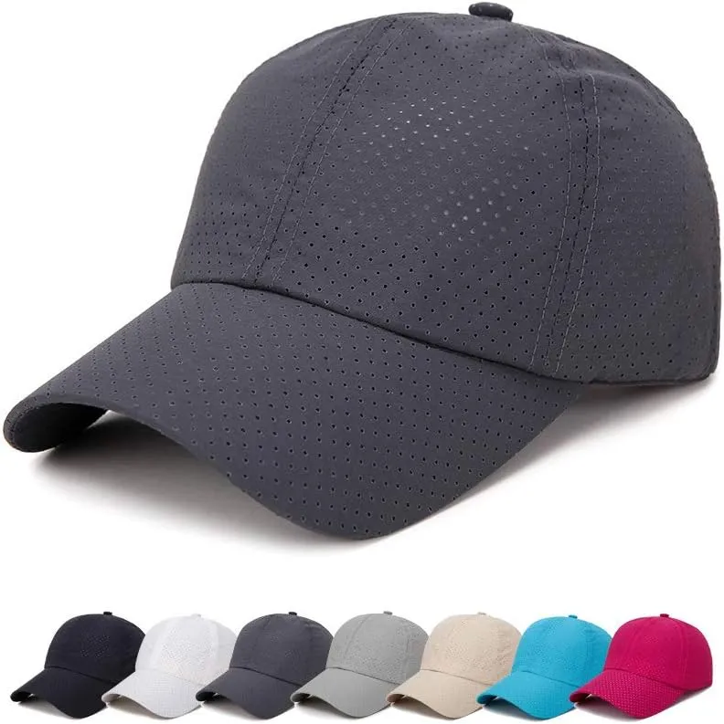 YuMENo Summer Mesh Baseball Cap Breathable Quick Dry Sports Running Trucker Hat for Men Women